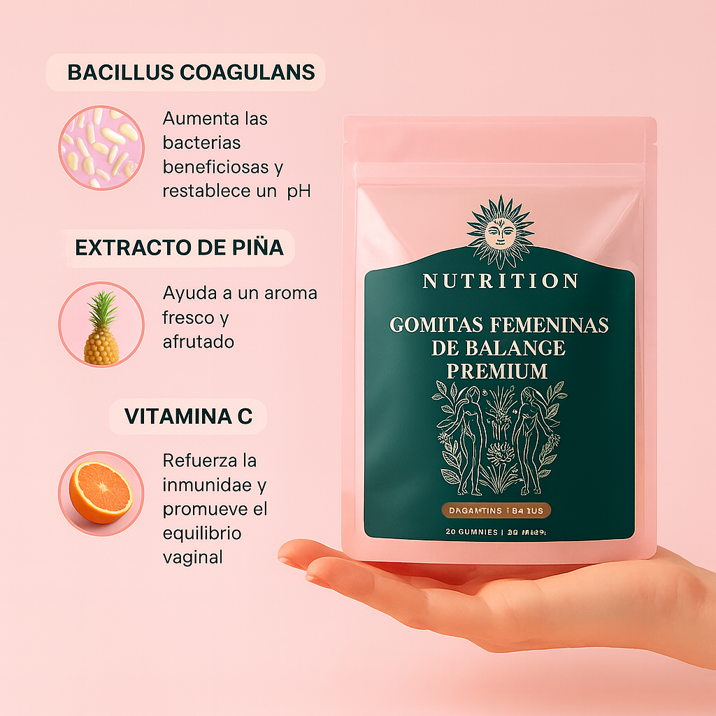 Vitaminas en gomitas para el equilibrio íntimo